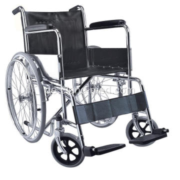 Günstiger Krankenhausrollstuhl Standard Stahl Manueller Rollstuhl